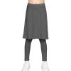 image:imageSTRETCH IS COMFORT Girls Knee to Midi Length Aline Skirt with Builtin Shorts or Leggings  Size 416Charcoal Gray
