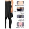 image:imageSTRETCH IS COMFORT Girls Knee to Midi Length Aline Skirt with Builtin Shorts or Leggings  Size 416Charcoal Gray