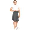 image:imageSTRETCH IS COMFORT Girls Knee to Midi Length Aline Skirt with Builtin Shorts or Leggings  Size 416Charcoal Gray
