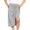 image:imageSTRETCH IS COMFORT Girls Knee to Midi Length Aline Skirt with Builtin Shorts or Leggings  Size 416Heather Gray