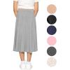 image:imageSTRETCH IS COMFORT Girls Knee to Midi Length Aline Skirt with Builtin Shorts or Leggings  Size 416Heather Gray