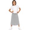 image:imageSTRETCH IS COMFORT Girls Knee to Midi Length Aline Skirt with Builtin Shorts or Leggings  Size 416Heather Gray