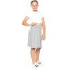 image:imageSTRETCH IS COMFORT Girls Knee to Midi Length Aline Skirt with Builtin Shorts or Leggings  Size 416Heather Gray