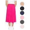 image:imageSTRETCH IS COMFORT Girls Knee to Midi Length Aline Skirt with Builtin Shorts or Leggings  Size 416Hot Pink