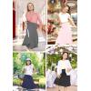 image:imageSTRETCH IS COMFORT Girls Knee to Midi Length Aline Skirt with Builtin Shorts or Leggings  Size 416Light Navy