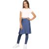 image:imageSTRETCH IS COMFORT Girls Knee to Midi Length Aline Skirt with Builtin Shorts or Leggings  Size 416Light Navy