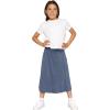 image:imageSTRETCH IS COMFORT Girls Knee to Midi Length Aline Skirt with Builtin Shorts or Leggings  Size 416Light Navy