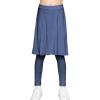 image:imageSTRETCH IS COMFORT Girls Knee to Midi Length Aline Skirt with Builtin Shorts or Leggings  Size 416Light Navy