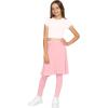 image:imageSTRETCH IS COMFORT Girls Knee to Midi Length Aline Skirt with Builtin Shorts or Leggings  Size 416Light Pink