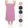 image:imageSTRETCH IS COMFORT Girls Knee to Midi Length Aline Skirt with Builtin Shorts or Leggings  Size 416Lilac