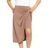 image:imageSTRETCH IS COMFORT Girls Knee to Midi Length Aline Skirt with Builtin Shorts or Leggings  Size 416Mocha