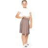 image:imageSTRETCH IS COMFORT Girls Knee to Midi Length Aline Skirt with Builtin Shorts or Leggings  Size 416Mocha