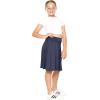 image:imageSTRETCH IS COMFORT Girls Knee to Midi Length Aline Skirt with Builtin Shorts or Leggings  Size 416Navy Blue