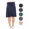 image:imageSTRETCH IS COMFORT Girls Knee to Midi Length Aline Skirt with Builtin Shorts or Leggings  Size 416Navy Blue