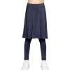 image:imageSTRETCH IS COMFORT Girls Knee to Midi Length Aline Skirt with Builtin Shorts or Leggings  Size 416Navy Blue