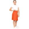 image:imageSTRETCH IS COMFORT Girls Knee to Midi Length Aline Skirt with Builtin Shorts or Leggings  Size 416Orange
