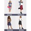 image:imageSTRETCH IS COMFORT Girls Knee to Midi Length Aline Skirt with Builtin Shorts or Leggings  Size 416Pink Cherries