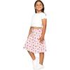 image:imageSTRETCH IS COMFORT Girls Knee to Midi Length Aline Skirt with Builtin Shorts or Leggings  Size 416Pink Cherries
