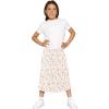 image:imageSTRETCH IS COMFORT Girls Knee to Midi Length Aline Skirt with Builtin Shorts or Leggings  Size 416Pink Rose Vine
