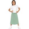 image:imageSTRETCH IS COMFORT Girls Knee to Midi Length Aline Skirt with Builtin Shorts or Leggings  Size 416Sage Green