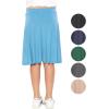 image:imageSTRETCH IS COMFORT Girls Knee to Midi Length Aline Skirt with Builtin Shorts or Leggings  Size 416Sky Blue