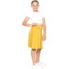 image:imageSTRETCH IS COMFORT Girls Knee to Midi Length Aline Skirt with Builtin Shorts or Leggings  Size 416Yellow