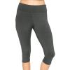 image:imageSTRETCH IS COMFORT Womens Foldover Knee Length Leggings Charcoal Gray Large