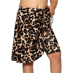 image:imageSTRETCH IS COMFORT Girls Knee to Midi Length Aline Skirt with Builtin Shorts or Leggings  Size 416Brown Leopard