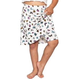 image:imageSTRETCH IS COMFORT Girls Knee to Midi Length Aline Skirt with Builtin Shorts or Leggings  Size 416Butterfly