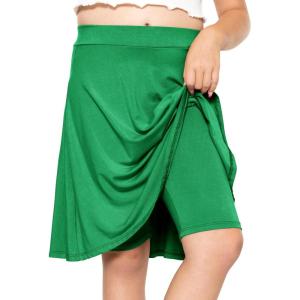 image:imageSTRETCH IS COMFORT Girls Knee to Midi Length Aline Skirt with Builtin Shorts or Leggings  Size 416Kelly Green