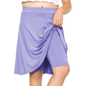 image:imageSTRETCH IS COMFORT Girls Knee to Midi Length Aline Skirt with Builtin Shorts or Leggings  Size 416Lavender