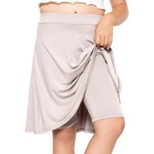 image:imageSTRETCH IS COMFORT Girls Knee to Midi Length Aline Skirt with Builtin Shorts or Leggings  Size 416Offwhite
