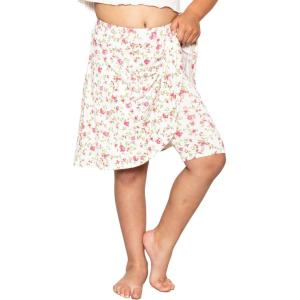 image:imageSTRETCH IS COMFORT Girls Knee to Midi Length Aline Skirt with Builtin Shorts or Leggings  Size 416Pink Rose Vine