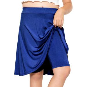 image:imageSTRETCH IS COMFORT Girls Knee to Midi Length Aline Skirt with Builtin Shorts or Leggings  Size 416Royal Blue