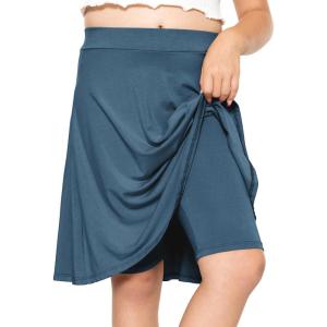 image:imageSTRETCH IS COMFORT Girls Knee to Midi Length Aline Skirt with Builtin Shorts or Leggings  Size 416Teal