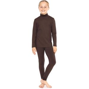 image:imageOh So Soft Youth Girls Long Sleeve Turtleneck and Leggings Set Top and BottomBrown