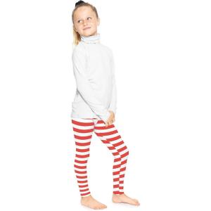 image:imageOh So Soft Youth Girls Long Sleeve Turtleneck and Leggings Set Top and BottomWhite  Red White Stripes