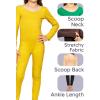 image:imageSTRETCH IS COMFORT Teamwear Girls Cotton Tank UnitardBeige Long Sleeve