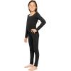 image:imageSTRETCH IS COMFORT Teamwear Girls Cotton Tank UnitardBlack Long Sleeve