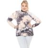image:imageSTRETCH IS COMFORT Womens Plus Size Long Sleeve and Sleeveless Turtleneck  XL  7XNavy Tie Dye