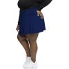 image:imageSTRETCH IS COMFORT Womens Asymmetrical Gathered Skater Skirt Navy Blue 3X