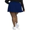 image:imageSTRETCH IS COMFORT Womens Asymmetrical Gathered Skater Skirt Navy Blue 3X