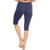 image:imageSTRETCH IS COMFORT Womens Biker and Knee Length Leggings  2 Pack  S  7XNavy Blue