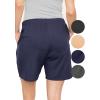 image:imageSTRETCH IS COMFORT Womens Boyfriend Shorts with Pockets Navy Blue Large