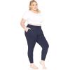 image:imageSTRETCH IS COMFORT Womens Cuffed Pleated Joggers Navy Blue 2X