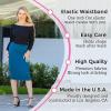 image:imageSTRETCH IS COMFORT Womens MIDI Skirt Navy Blue Medium