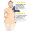image:imageSTRETCH IS COMFORT Womens Oh So Soft Classic Fit Long Sleeve Mock Neck Top Navy Blue 2X