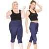 image:imageSTRETCH IS COMFORT Womens Oh So Soft Foldover Knee Length Leggings Navy Blue Medium