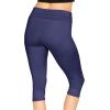 image:imageSTRETCH IS COMFORT Womens Oh So Soft Foldover Knee Length Leggings Navy Blue Medium