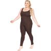 image:imageSTRETCH IS COMFORT Womens Plus Size Teamwear Cotton Tank UnitardBrown